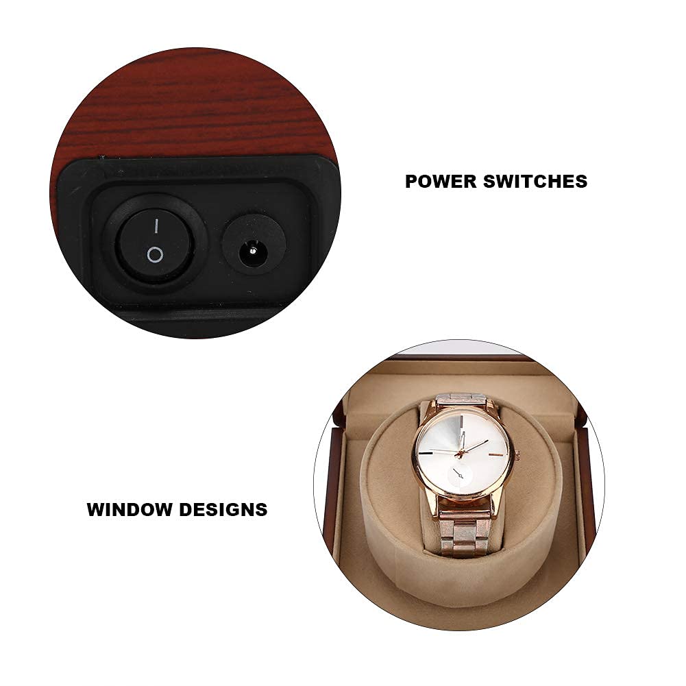 NZPOST Boîte de Remontoir de Montre, boîte de Rangement d'affichage de Montre 100-240V avec Moteur Silencieux