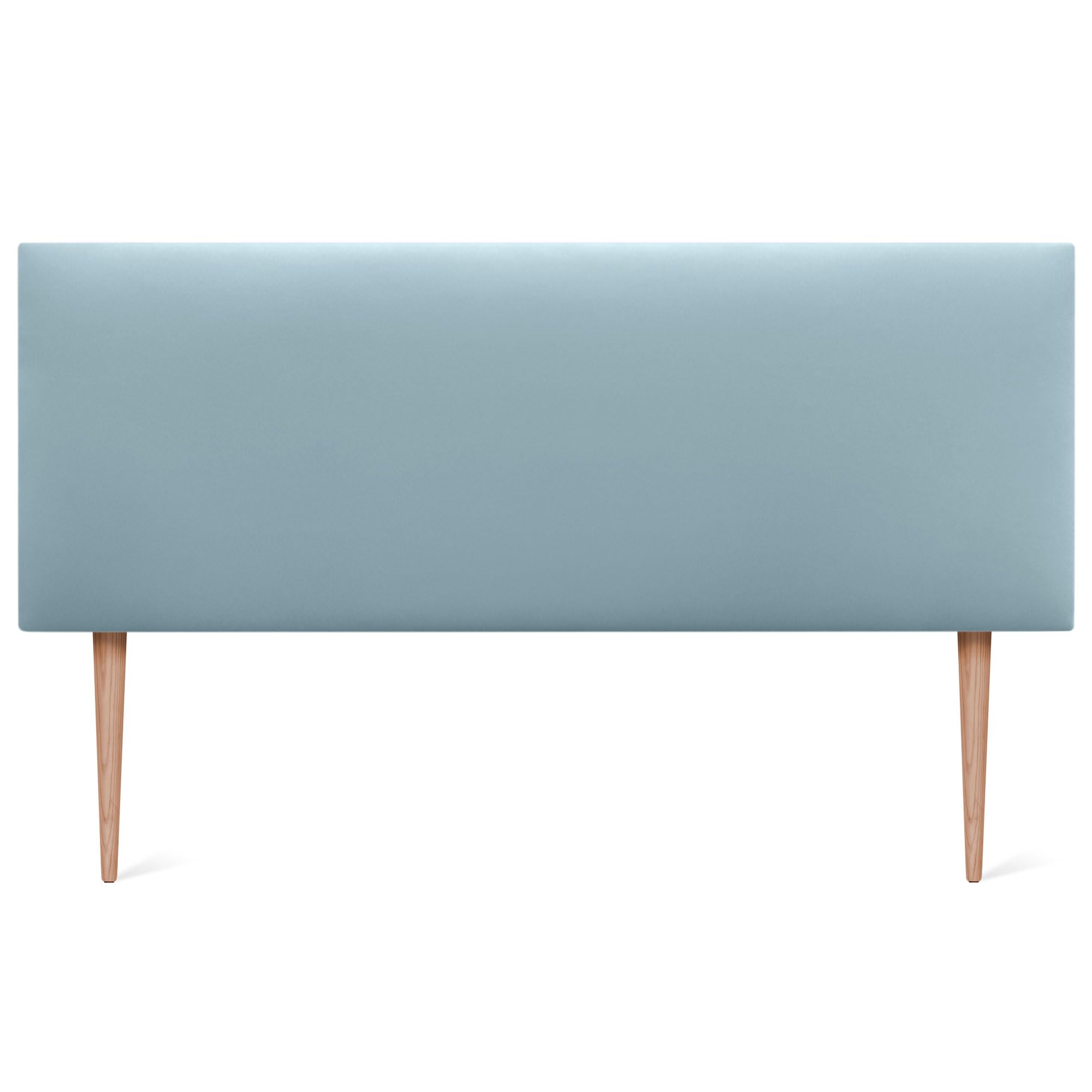DHOME Cabecero de Polipiel o Tela AQUALINE Liso con Patas cabeceros Cabezal tapizado Cama Lujo (135x105cm con Patas (Camas 120/135/140), Polipiel Celeste)