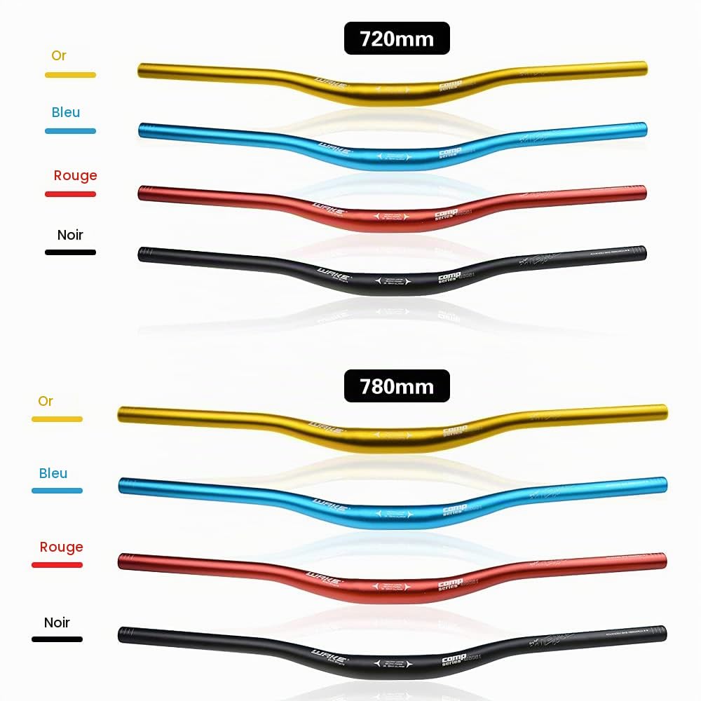 LIXADA VTT Guidon Vélo de Montagne Poignée Bar Vélo Vélo Plat Bar 780 MM Anodisé Guidon en Alliage d'aluminium