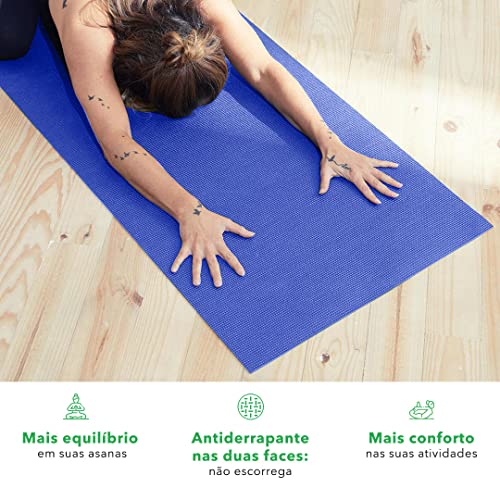 ARIMO Tapete Yoga Mat Antiderrapante PVC Todos Os Tipos de Yoga/Pilates Exercícios de Solo 166 x 60