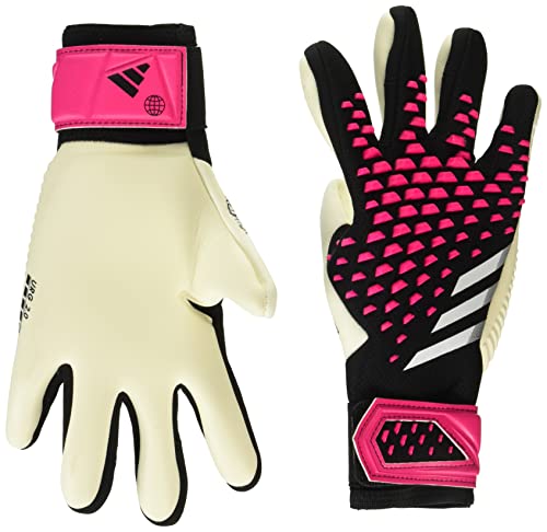 adidas Pro Predator Goalie Gloves Unisex-Child, Black/White/Team Shock Pink, 4