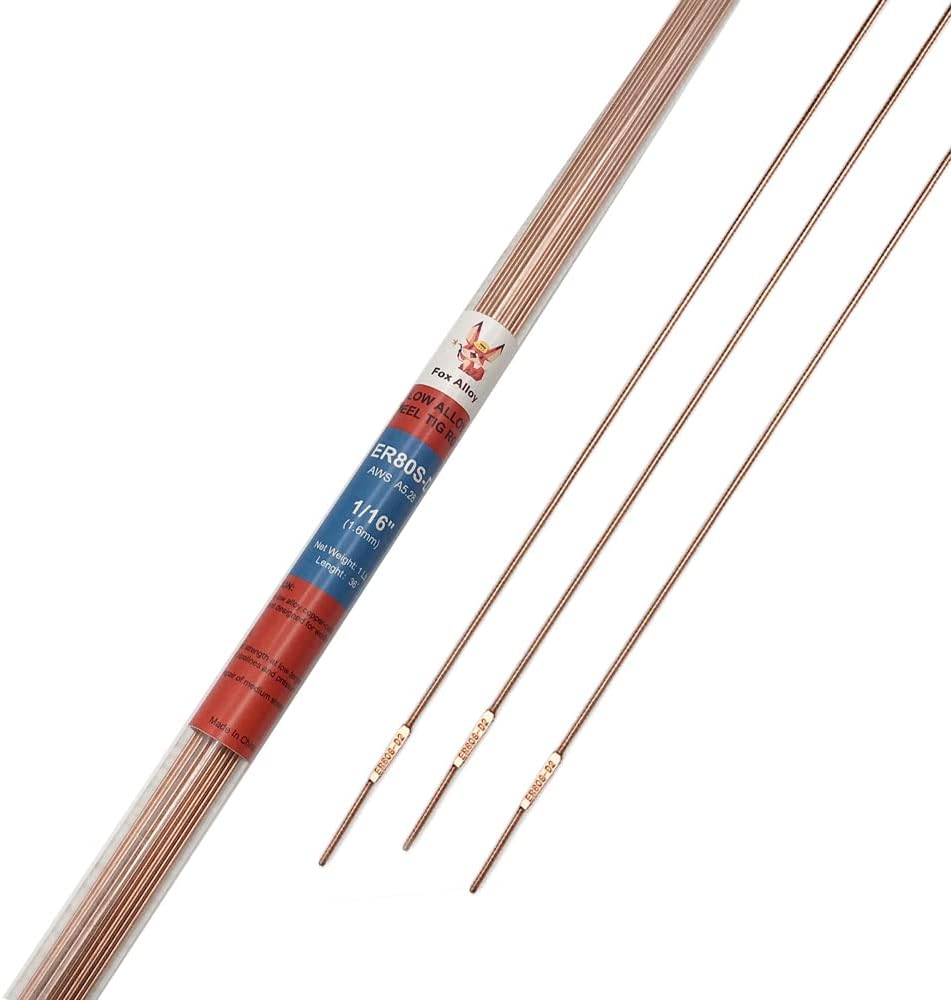 Tig Welding Rods ER80SD2 Low Alloy Brazing Rods Wire 1/16'' x 36'' 1LB