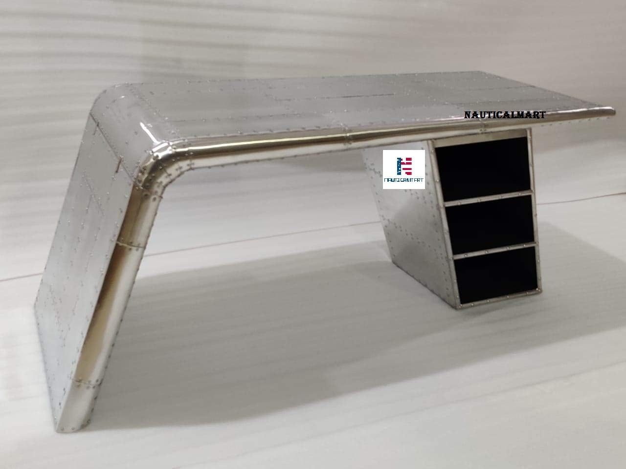 Nautical-Mart Aviator Wing Desk Handmade Aluminium Table Aviation Furniture