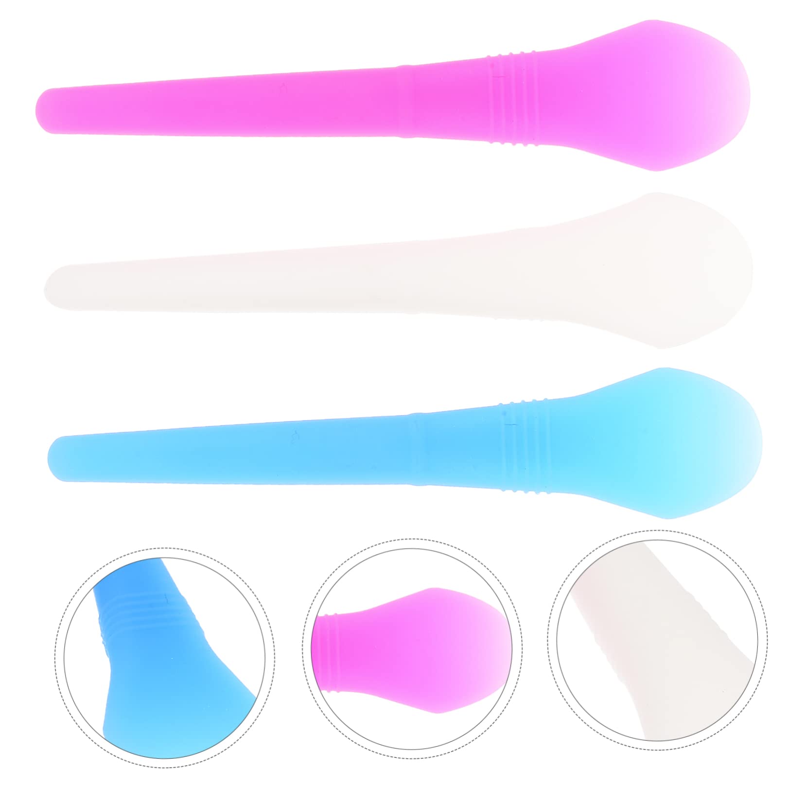 PLAFOPE Silicone Mask Applicator Brush Face Mask Pack Portable Facial Mud Brush for Home Use