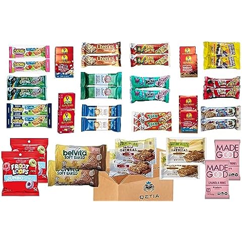 Breakfast Granola and Cereal Bars Variety Pack of 60 count Breakfast on to go Assortment Cover