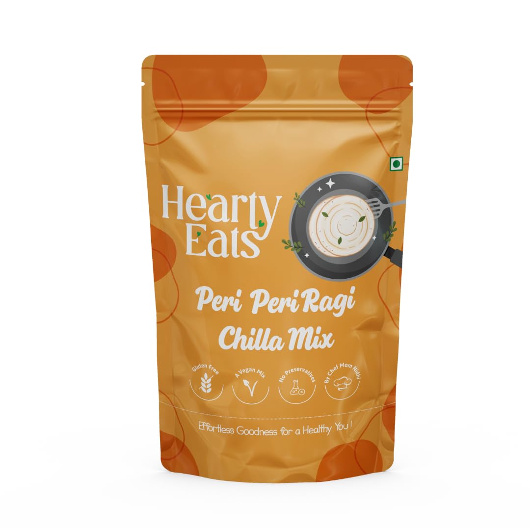 Hearty Eats Peri Peri Ragi Chilla Mix - High Protein, Gluten-Free, No Maida, No Palm Oil, Instant Easy & Healthy Meal (225g) (B0CLYBH2FR) Amazon Price History, Amazon Price Tracker