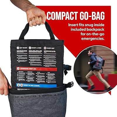 Uncharted Supply Co. Seventy2 Survival System 72-Hour Emergency Go Bag with Gear for Home, Car, Evacuations, Power Outages & Natural Disasters