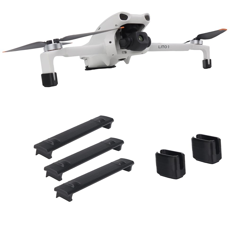 Landing Gear for DJI Lito X1 /Lito 1, Extension Landing Gear 2mm Height-Increasing Bracket Snap-On Protective Cover for Lito X1 /Lito 1 Drone Protection Accessories (black) โ image 1