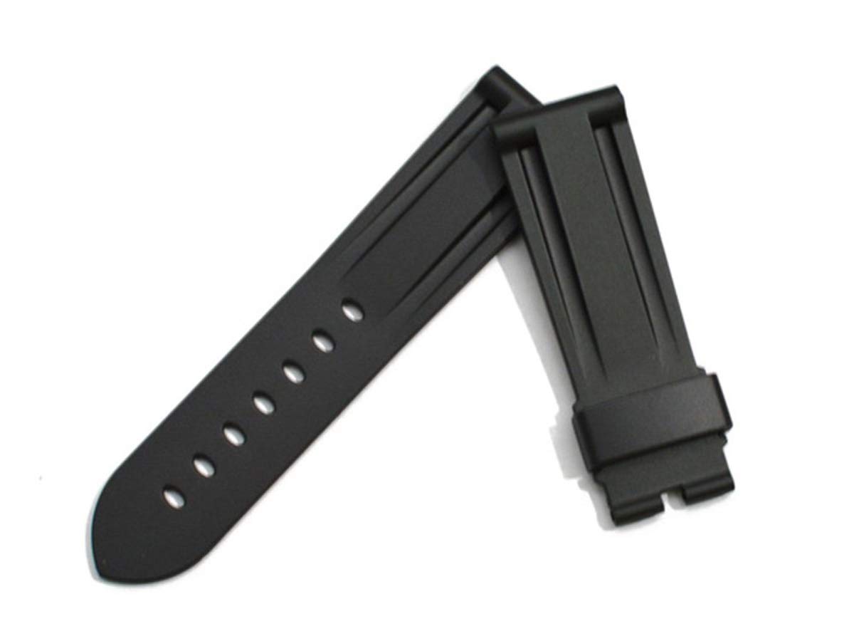 EwatchAccessories 24mm Black Silicone Rubber Watch Band Strap for Men and Women (B08P5XVSW6) Amazon Price History, Amazon Price Tracker