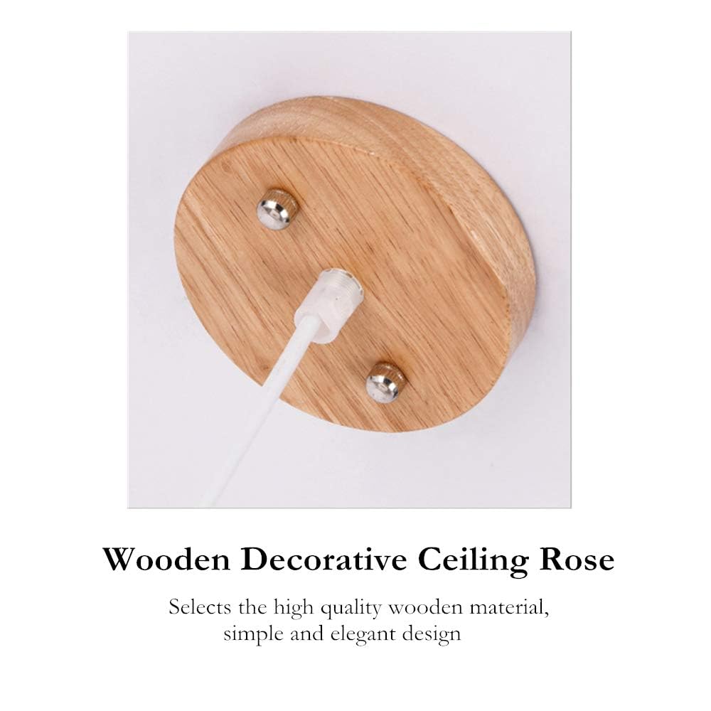 Chrasy Holz Pendelleuchte – Geometrisches Design, E27 Fassung, 100 Cm Kabel, Für Wohnzimmer & Café