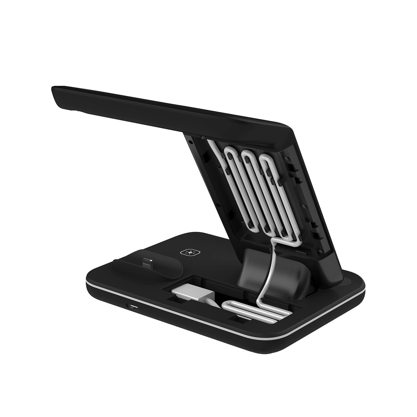 15W 3 en 1 Station de Charge Rapide Qi Chargeur sans Fil USB Charge Support téléphone for téléphones, Tablette Conception Portable