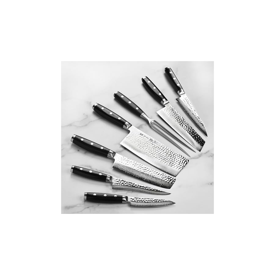 Enso-Knife-Set-Made-in-Japan-HD-Series-VG10-Hammered-Damascus-Japanese-Stainless-Steel-with-Acacia-Knife-Block-25-Piece Enso Knife Set - Made in Japan - HD Series - VG10 Hammered Damascus Japanese Stainless Steel with Acacia Knife Block - 25 Piece