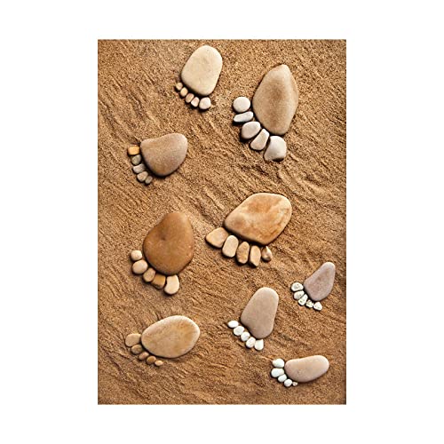 Toile impression affiche art galet plage pour décorer mur sans cadre - 3