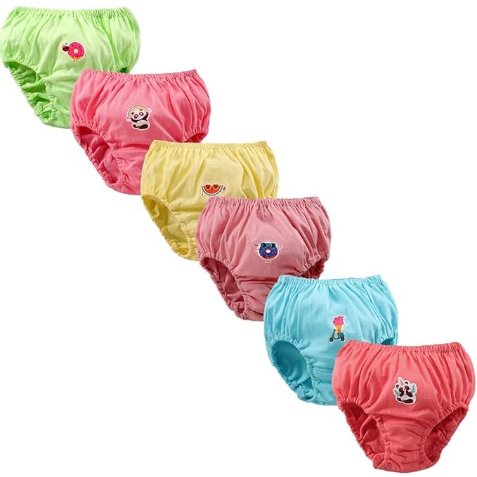 SMILE BABY Unisex Cotton Panties Baby Boys and Girls Brief Panty Innerwear Combo Shorts Underwear Briefs,Multicolor Kids Pack for Kids| Unisex, 100% Pure & Soft Organic Comfortable (Pack of 6) 2
