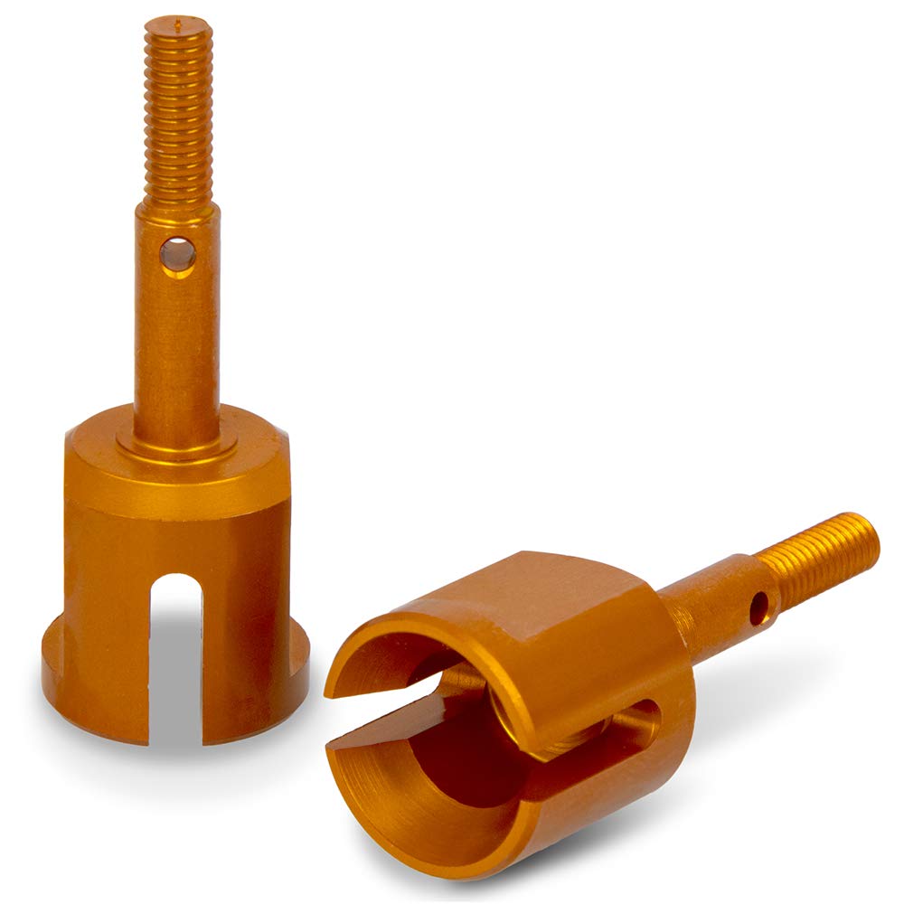 PrecisionGeek – Wheel Axle Set (Orange, Set of 2) – CNC Machined Aluminium Axles for Tamiya RC Cars, Lunchbox, Midnight Pumpkin, Monster Beetle – Lightweight and Durable Upgrade Parts — image 1