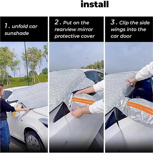 Couverture pare-brise protection intégrale Peugeot E-5008 bâche robuste - 4