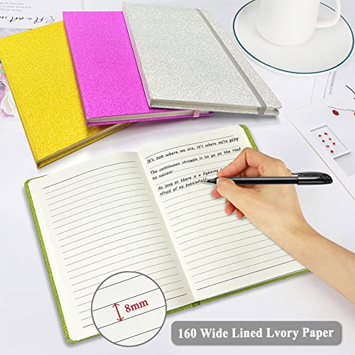 GINMLYDA Green Glitter Notebook A5 Hardback - Image 2