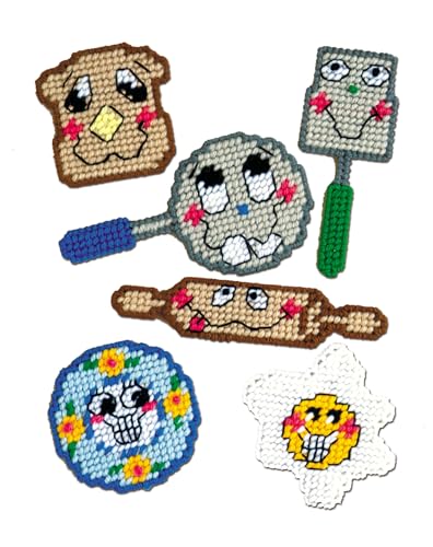 Kitchen Buddies Plastic Canvas Magnet Kit - Set of 6