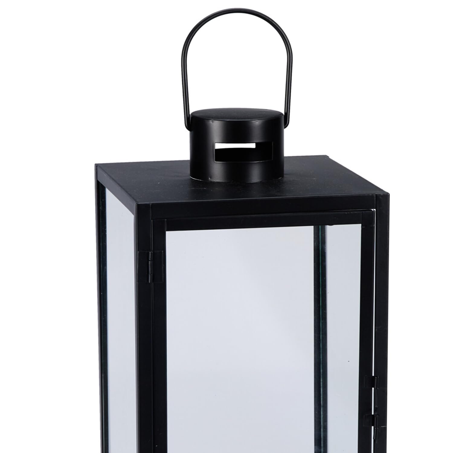 2er XXL Set Gartenlaterne Windlicht Laterne Laternen Metalllaterne Set Dekoration Außen Metall Schwarz ca. H30/41cm