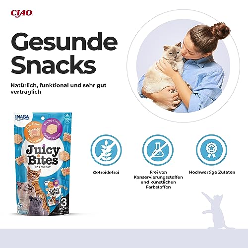 Inaba Juicy Bites bouchées chat pétoncle et crabe pour le jeu - 11