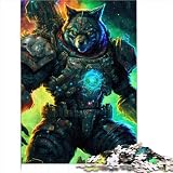 Puzzle Puzzle 1000 Pezzi Lupi spaziali cosmici Cartone riciclato premium al 100% per adulti Regalo di compleanno per famiglia, regali per adulti 1000 pezzi （26x38 cm）