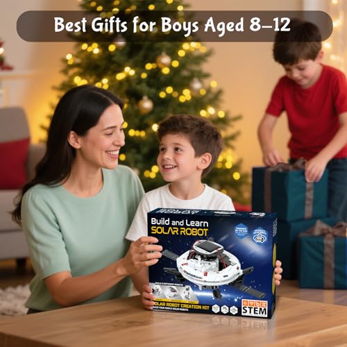 6-in-1 solar robot building kit for boys aged 8-13 educational robotic toys for kids science kits stem toys birthday gifts for 8 9 10 11 12 years old boys girls teens