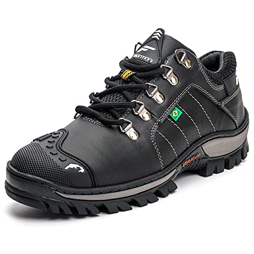 Tênis Motociclista Masculino Cadarço Conforto Resistente Preto 40