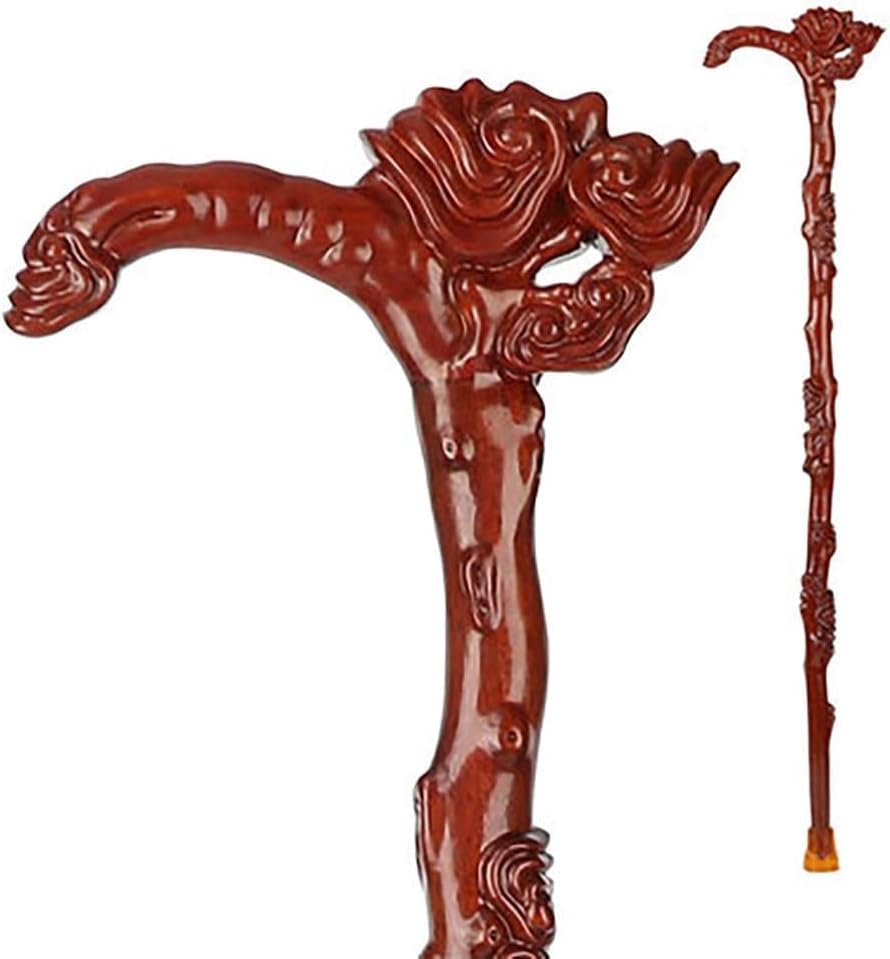 Miniatura 6 de Bastones de madera para hombres y mujeres, grifo de madera de caoba, muletas de anciano, ayuda de movilidad antideslizante para ancianos, personas