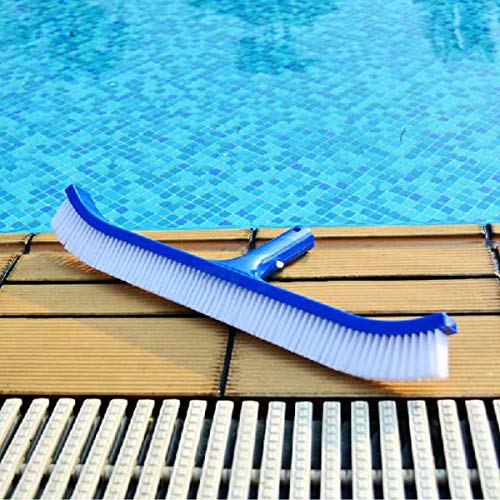 Image of Spiry Wall Brush 18 inch- Curved, Soft Nylon Bristles, Strong, Standard and Heavy Duty, Best Swimming Pool Cleaning Brush, Equipment, Pool Bruss