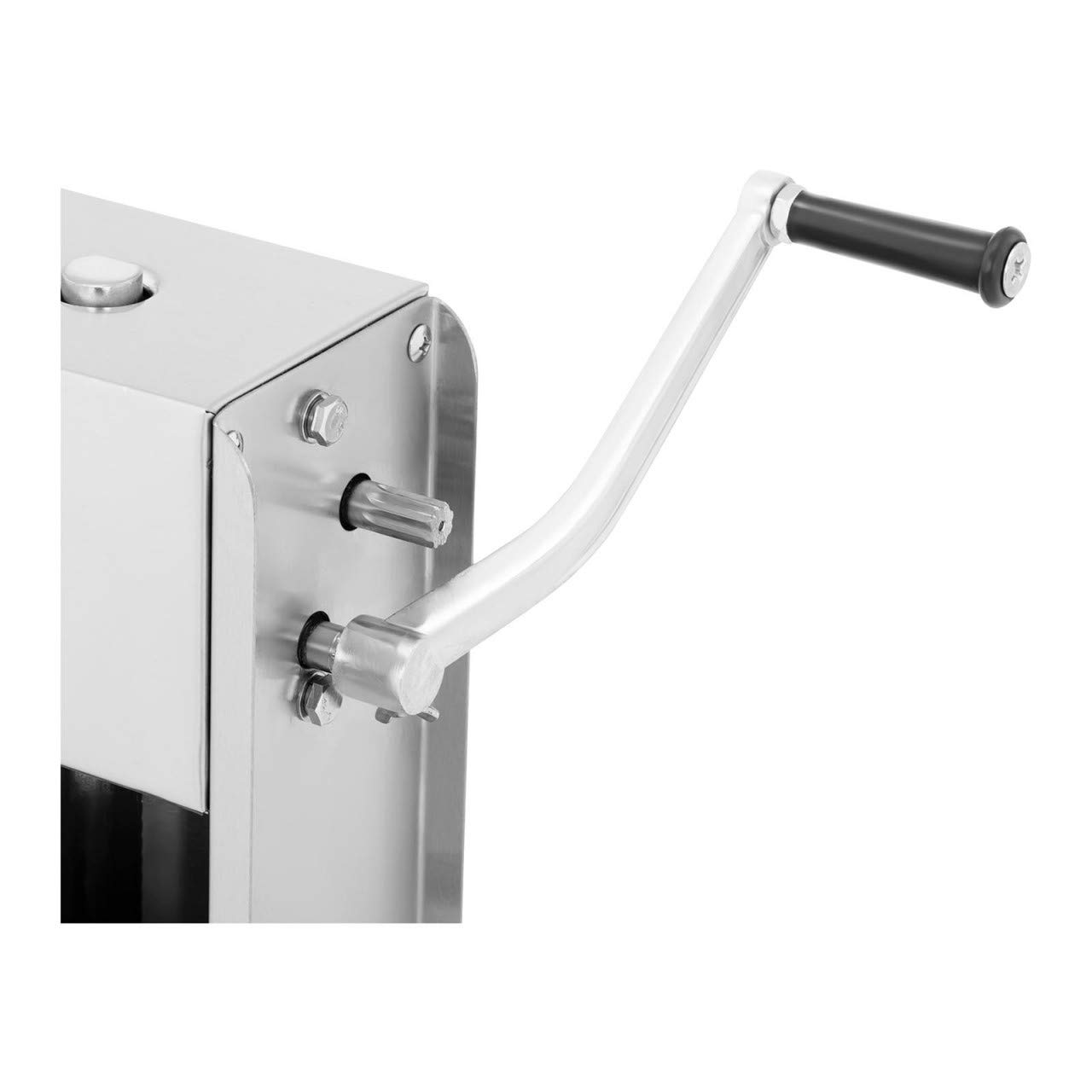 Royal Catering Embutidora Manual Vertical Máquina De Embutira RCWV-7L (Capacidad de llenado: 7 L, Cilindro: Ø 14 cm, Incluye 4 tubos de llenado, 2 velocidades)