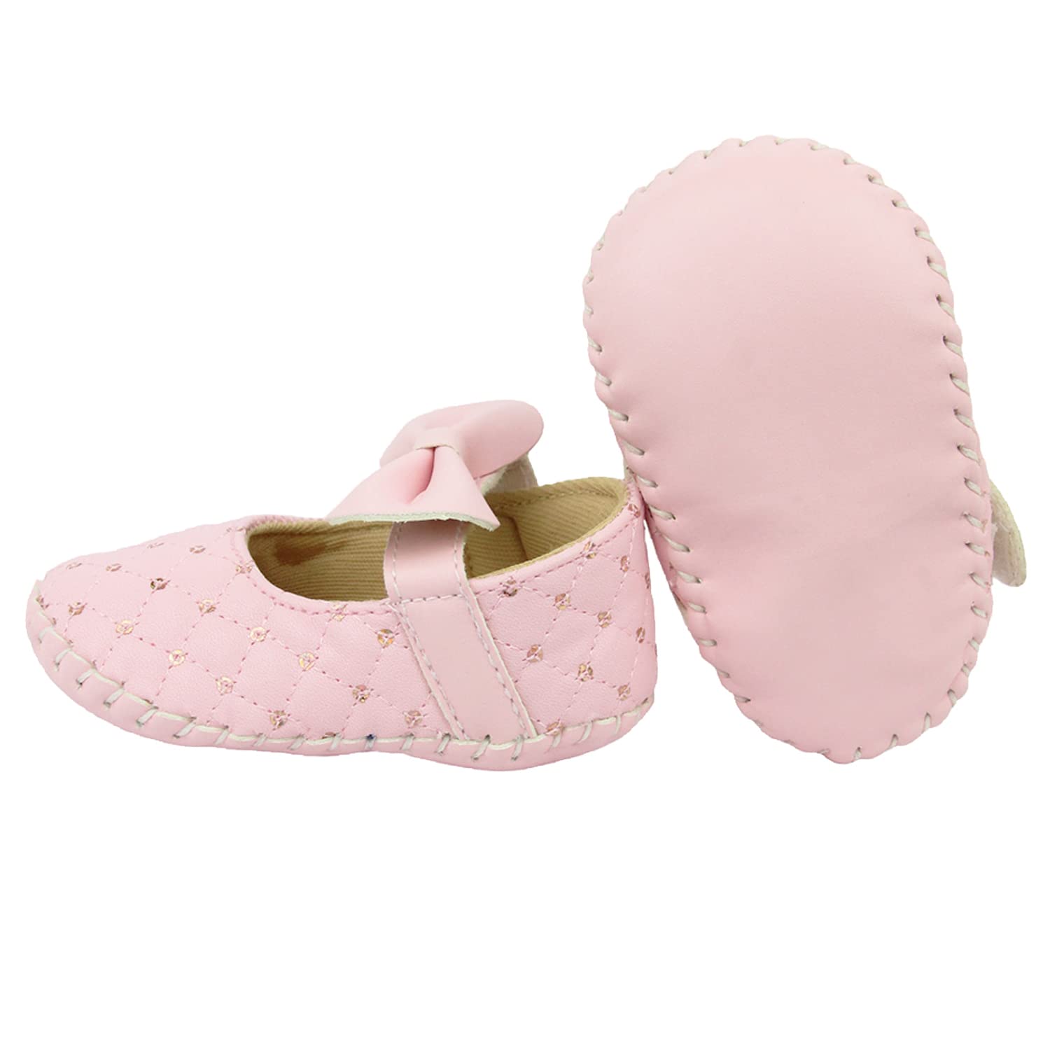 Neska Moda 6 To 12 Months Baby Girls Synthetic Leather Self design Sandal Booties (Pink)-BT1621 3