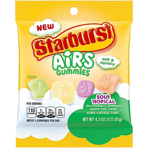 Starburst Airs Tropical Sour Gummy Candy, 4.3 Oz Bag #TOP9