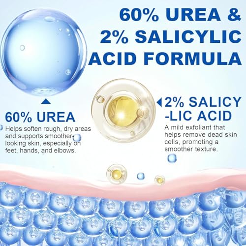 60% Urea Foot Cream Stick Plus 2% Salicylic Acid for Feet Maximum Strength Callus Remover Cracked Heel Treatment, Exfoliating Moisturizer for Dry Cracked Feet, Knees, Elbows, Hands Skin Softener - Image 3