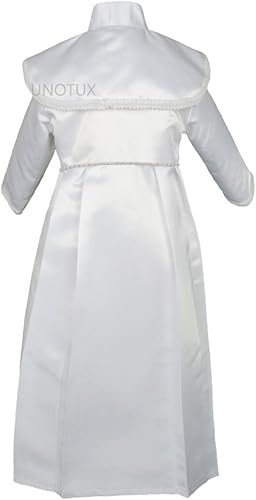 Miniatura 3 de Vestido de bautismo de bautizo para bebé, traje dorado, sombrero de iglesia con cruz de paloma 0-30M