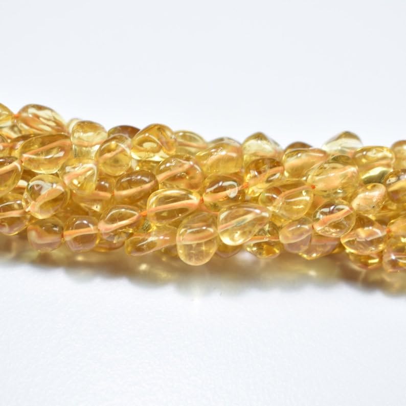 Perles en citrine naturelle pour créer des bijoux bohèmes et colliers d'été ensoleillés