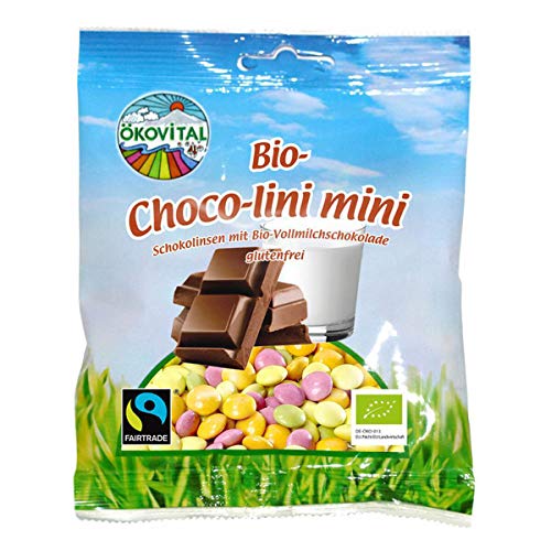 Ökovital - bio-Choco-lini mini bio-Schokolinsen - 100 g - 12er Pack Cover