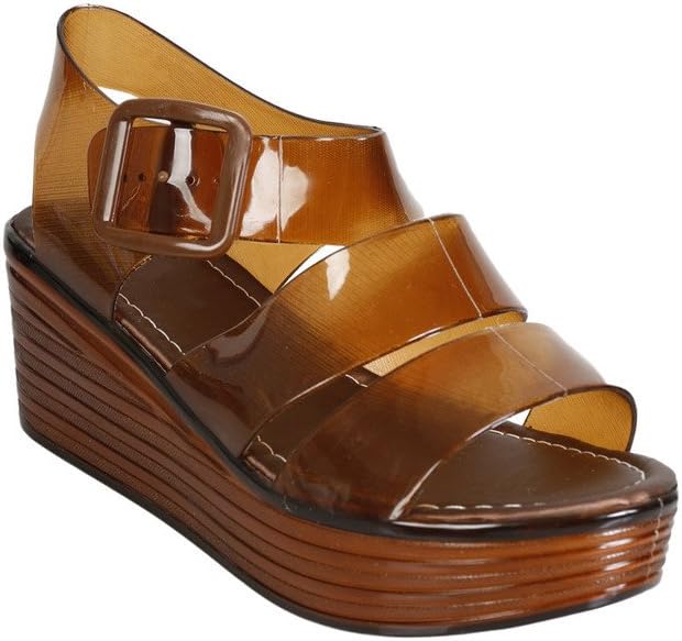 Echo Club House Women's Monica Jelly Sandal Platform Cola 6.5
