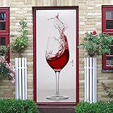 Photo Gallery luseven adesivo porta 3d vino rosso bicchiere da vino alto 40x120cm(15.74 inches * 47.24 inches) art adesivi per porte murali autoadesivi decorazione per interni in vinile adesivo per porta per la dec Photo Gallery luseven adesivo porta 3d vino rosso bicchiere da vino alto 40x120cm(15.74 inches * 47.24 inches) art adesivi per porte murali autoadesivi decorazione per interni in vinile adesivo per porta per la dec