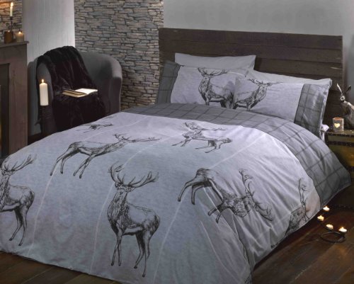 Rapport Highland Stag Grey Set Copripiumino