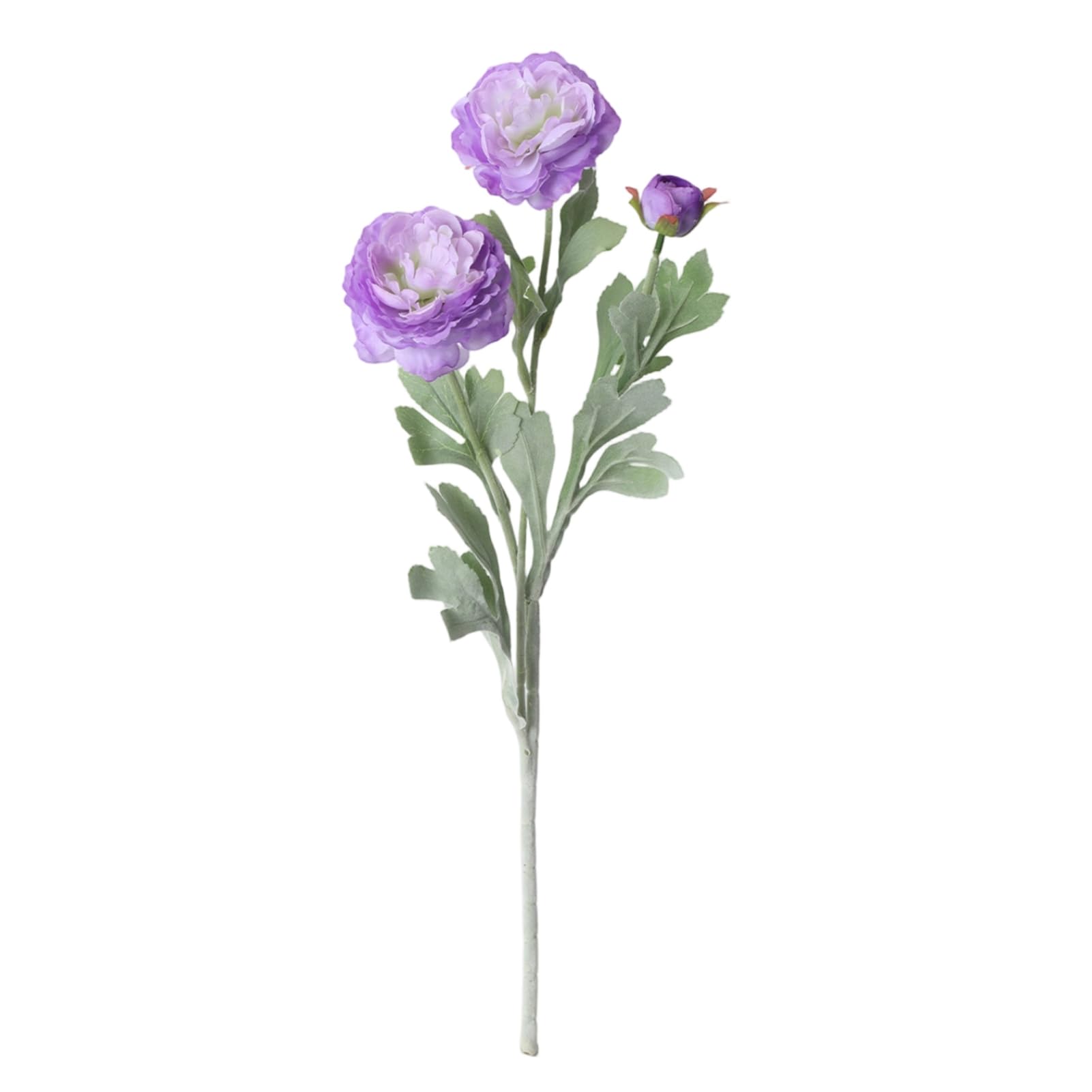 ZhzeYun Artificial Peony Flowers with 2 Heads & 1 Bud, Fake Peony Branch on Stem for DIY Wedding Bouquet, Home Office Table Centerpiece Decoration Purple