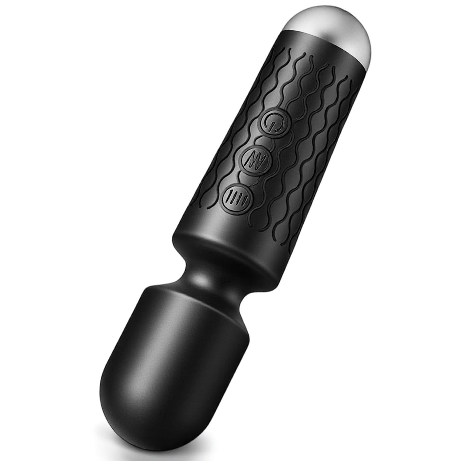 電マ バイブ 電動マッサージ器 強力 マッサージ器 コンパクト 女性用 人気 初心者 電動バイブ 小型 コンパクト 軽量 携帯便利 USB充電 静音 防水 操作簡単 大人のおもちゃ 日本語説明書付き (黑)