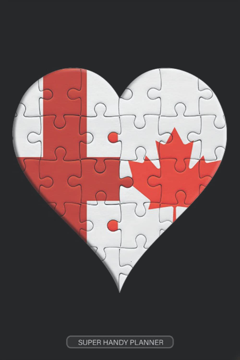 Planner: English Canadian Flag United Heart Jigsaw Puzzle Flags Of England Canada