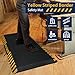 FEATOL Anti Fatigue Mat for Industrial with Warning, Ergonomic Standing Work Mats for Floor, Black with Watch Your Step- Safety for Public, Workshop, Stairs(2 Packs, 20x39x9/10-Inch)
