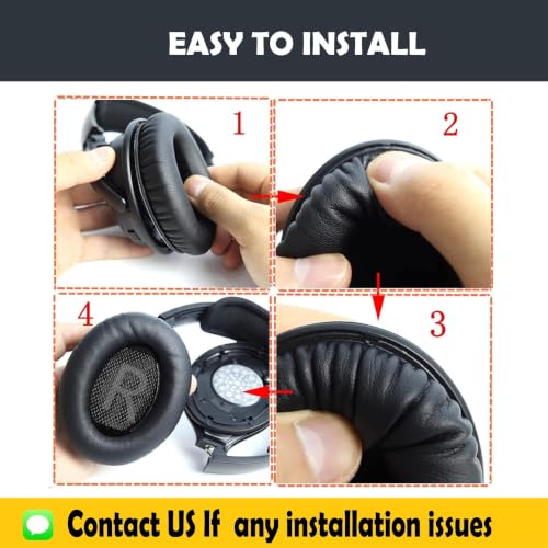 Aria 90B Earpads Cushion Replacement for Avantree 4190TA /Aria Pro aptX-HD/Aria Pro 2 / Podio/Line/Me S, Aria 90B /90C Headsets Ear Cushions with Protein Leather miniatura 5
