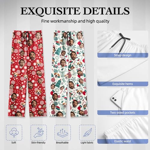 Personalized Pajama Pants With Face Funny Custom Pajama Pants For Men woman Personalized Pj Pants Custom Pajama2