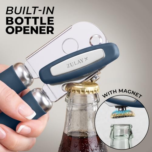 Image of Zulay Kitchen Stainless Steel Swing Open Manual Can Opener Comfortable Grip