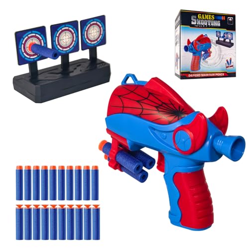 Kenelect Spider Shooting Toy Gun for Kids Ages 3-12 with 20 Suction-Cup Darts,Fun Outdoor Games & Educational Gift for Boys and Girls on Halloween、Christmas、Birthday