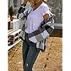 UANEO-Womens-Casual-Plaid-Button-Down-Long-Sleeve-Wool-Blend-Shirt-Jacket-Shackets UANEO Womens Casual Plaid Shacket Button Down Fall Flannel Shacket Jacket Women (White-S)