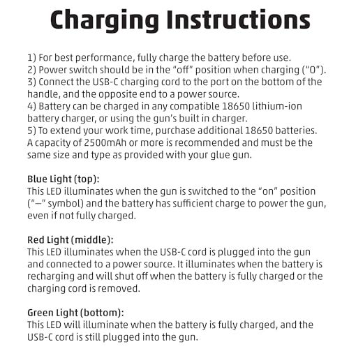 AdTech Project Pro Rechargeable Cordless Hot Glue Gun - Mini Glue Gun includes 10, 4" Artistick Stringless Glue Sticks - Precision Glue Gun with USB Charger - Image 6