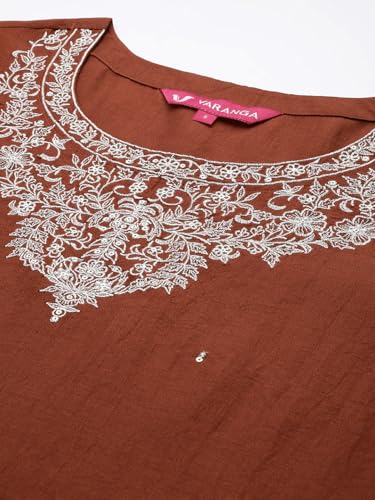Image of Women's Embroidered Silk Blend Kurta & Trousers With Dupatta | Ethnic Kurta Sets for Women | Straight Kurta Sets & Trousers With Dupatta